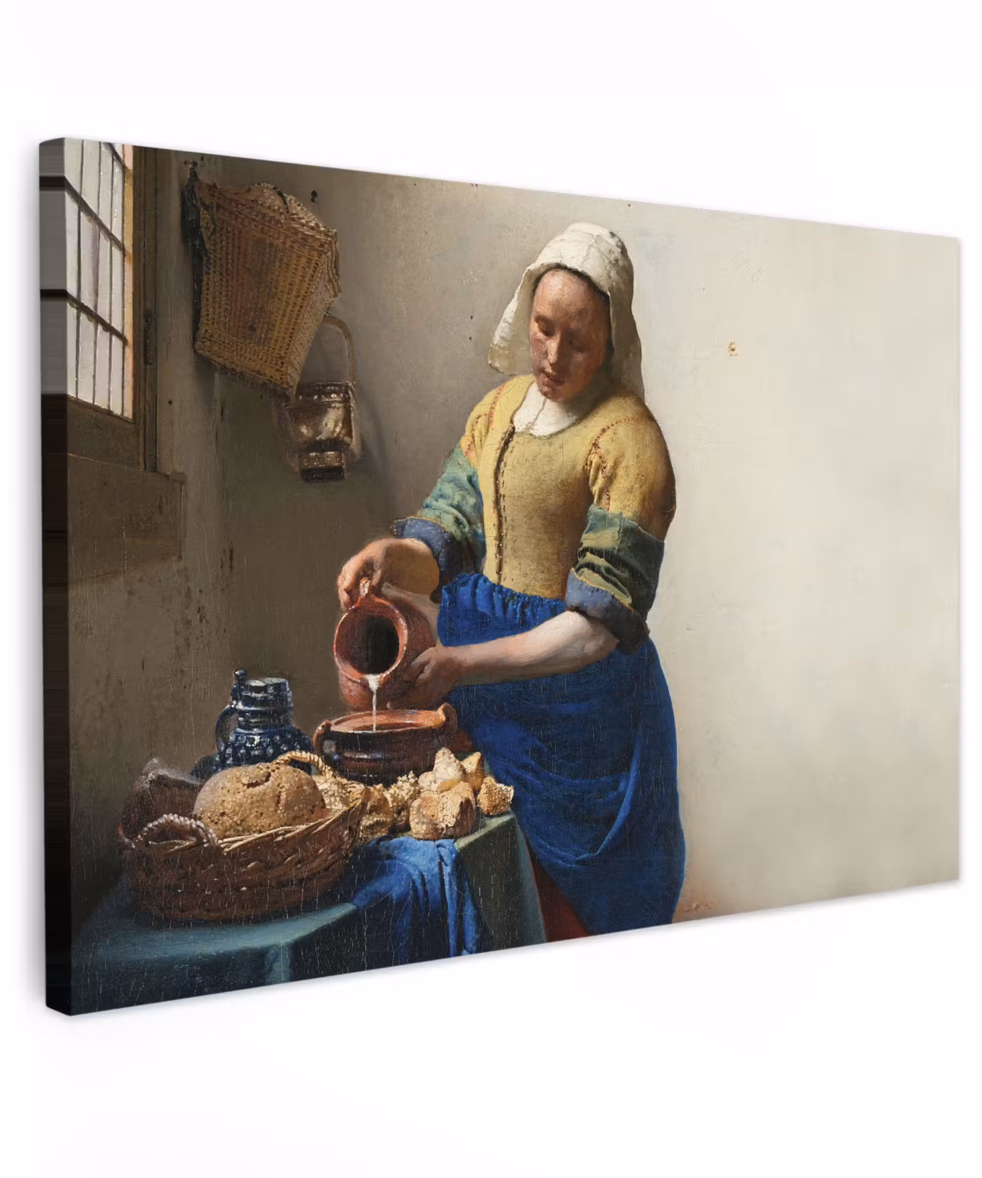 Canvas schilderij - Het melkmeisje - Kunst - Oude meesters - Vermeer