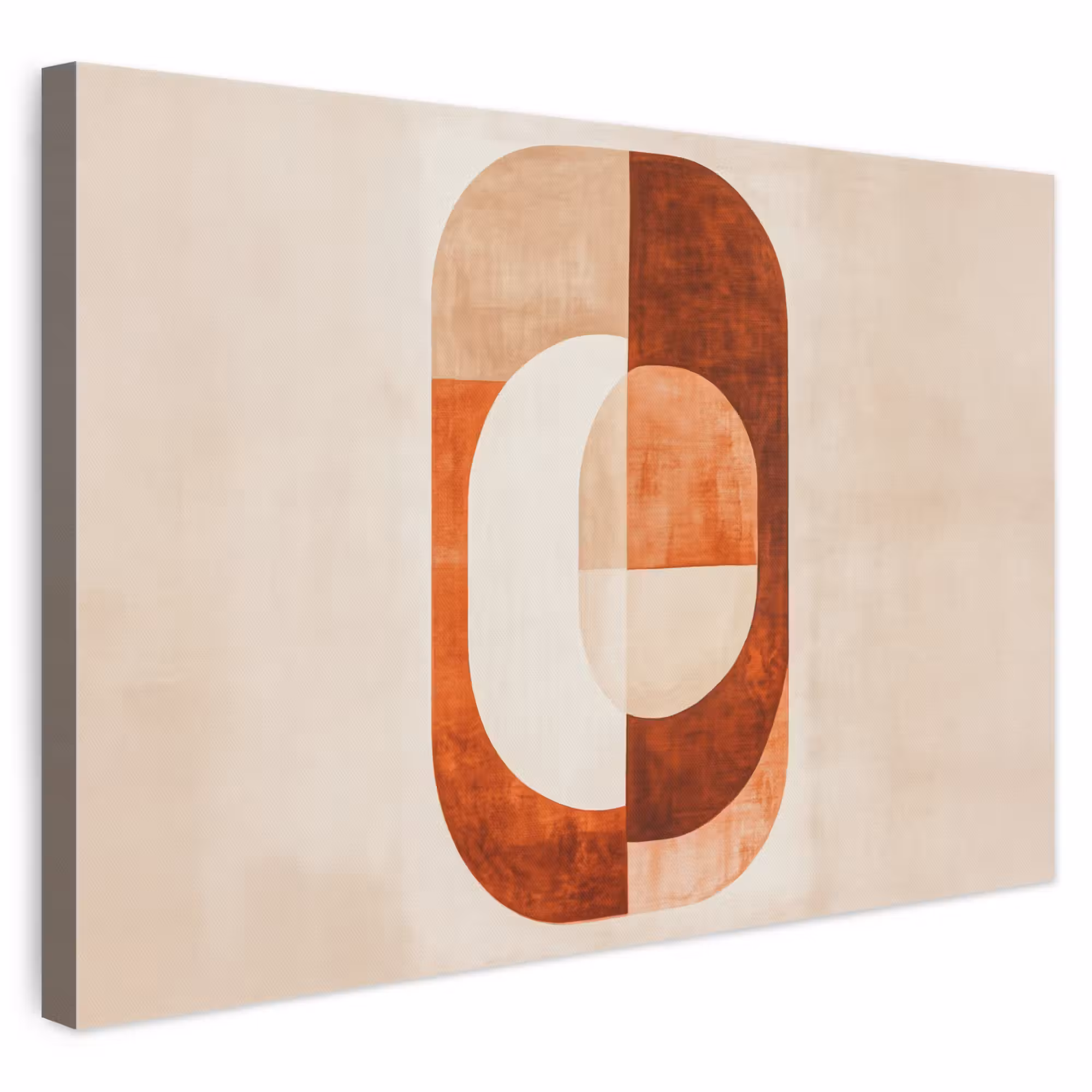 Canvas schilderij - Illustratie - Abstract - Vormen - Rood