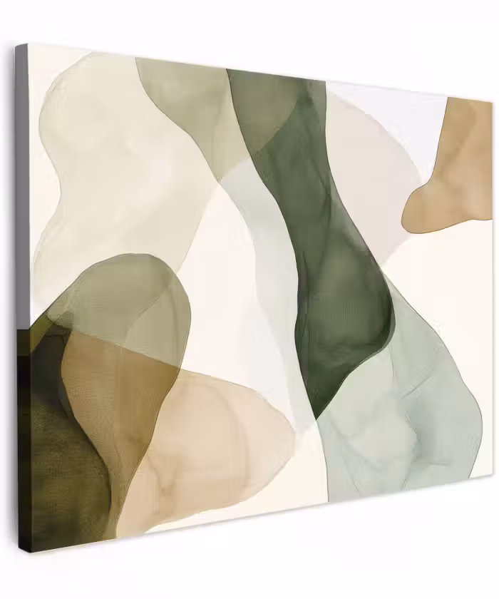 Canvas schilderij - Japandi - Abstract - Groen