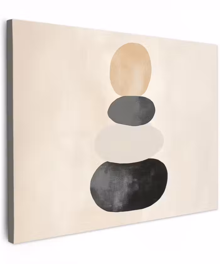 Canvas schilderij - Japandi - Wabi sabi - Beige