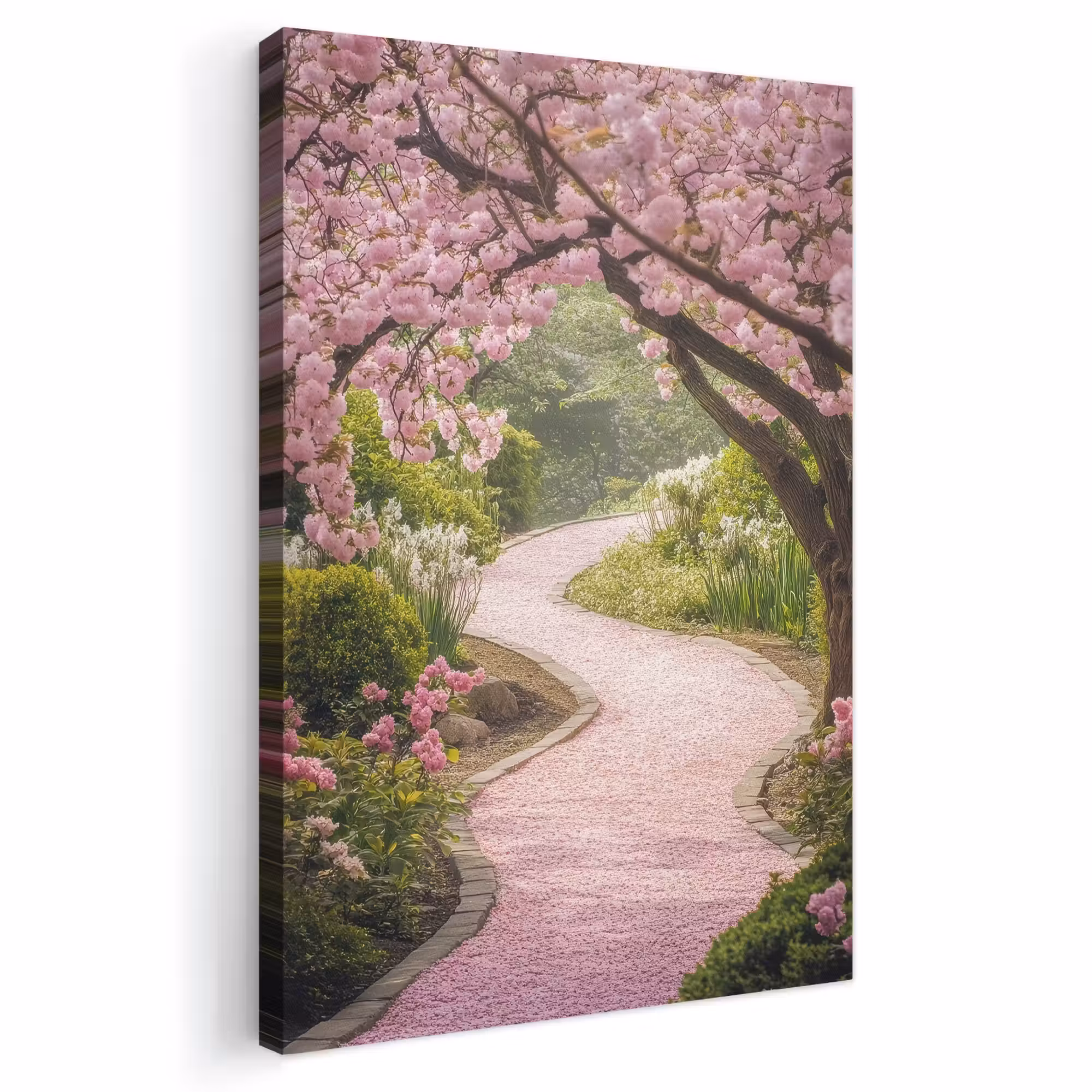 Canvas schilderij - Kersenbloesem - Natuur - Sakura - Pad - Japanse tuin