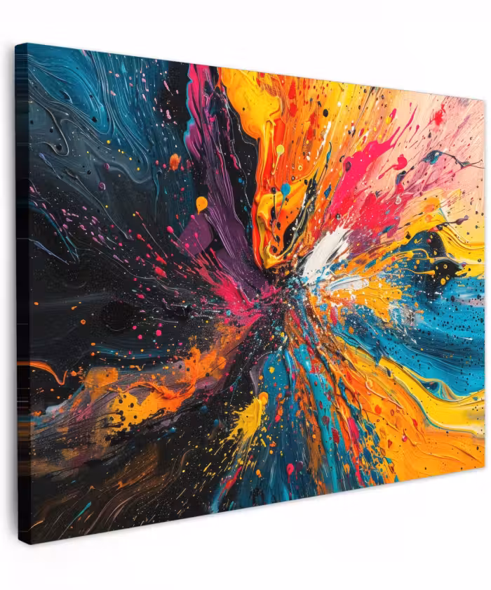 Canvas schilderij - Kleuren - Verf - Patroon