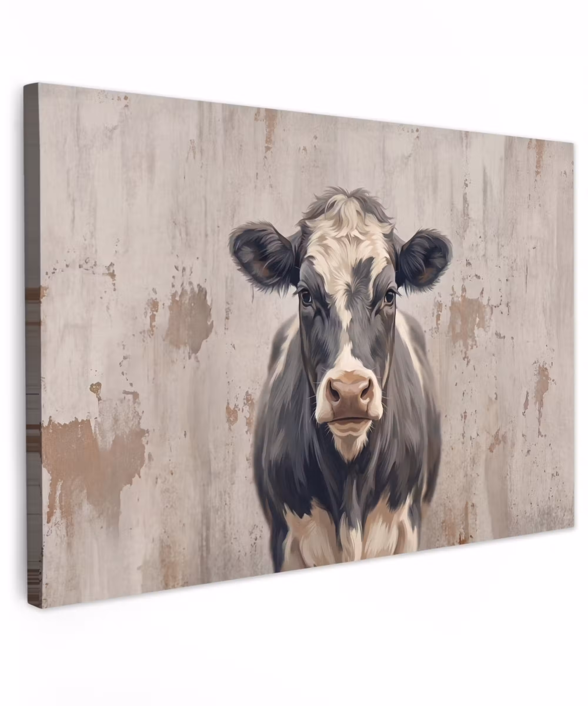 Canvas schilderij - Koe - Portret - Dieren - Modern