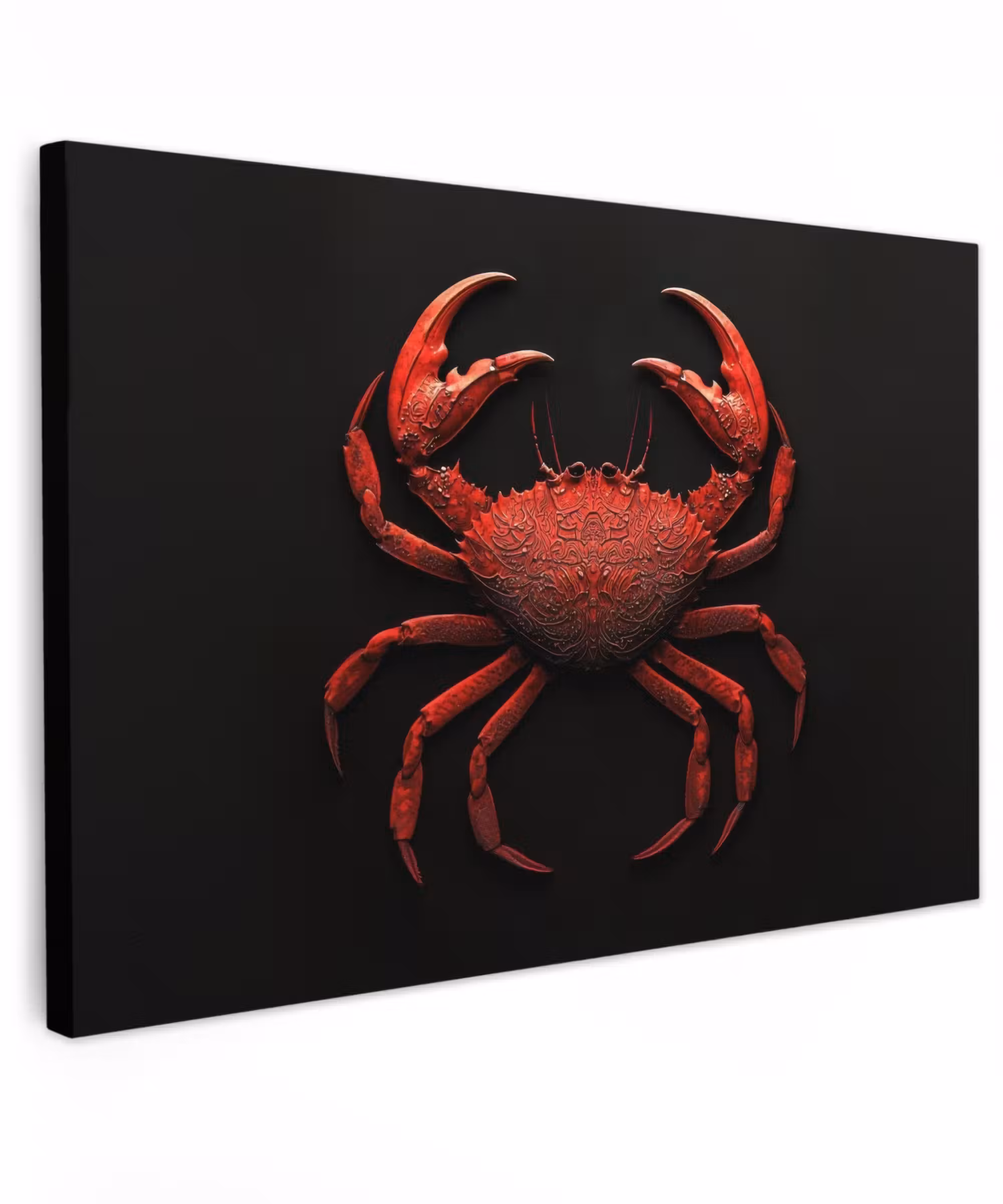 Canvas schilderij - Krab - Rood - Vissen - Schaaldieren