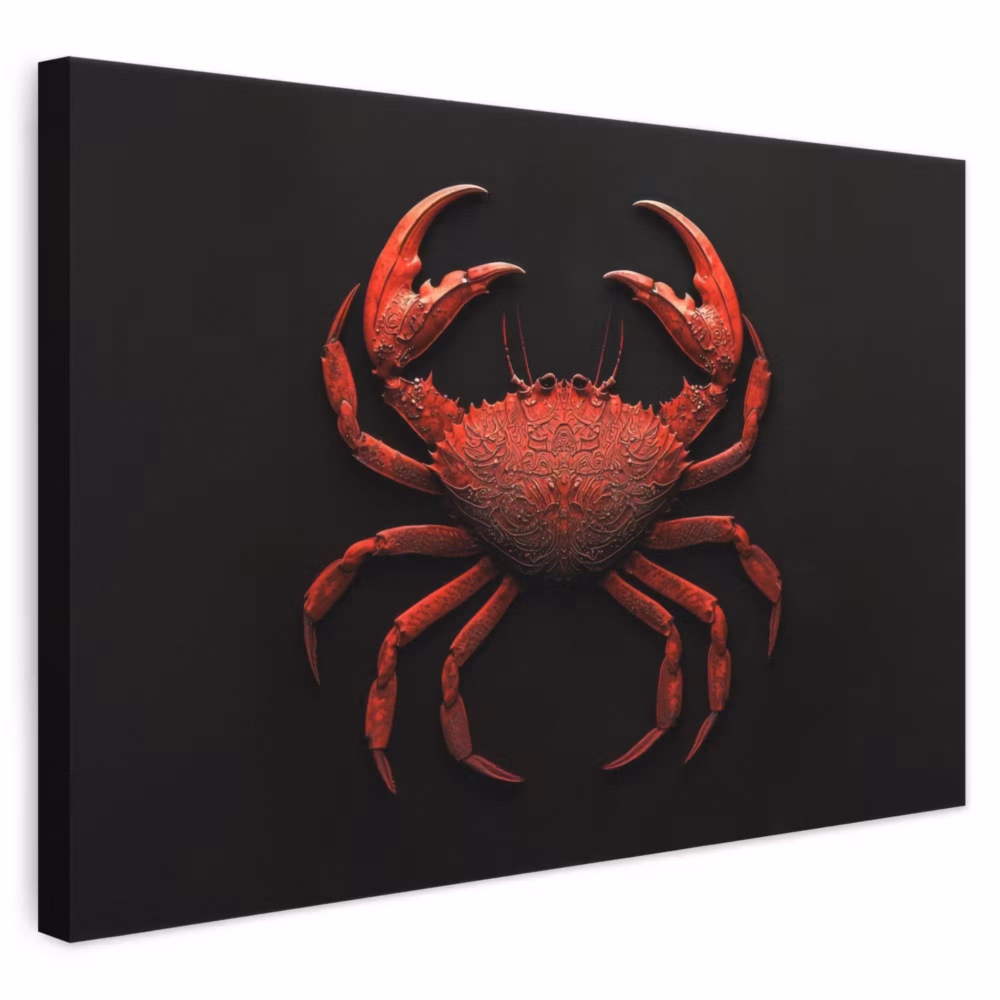 Canvas schilderij - Krab - Rood - Vissen - Schaaldieren