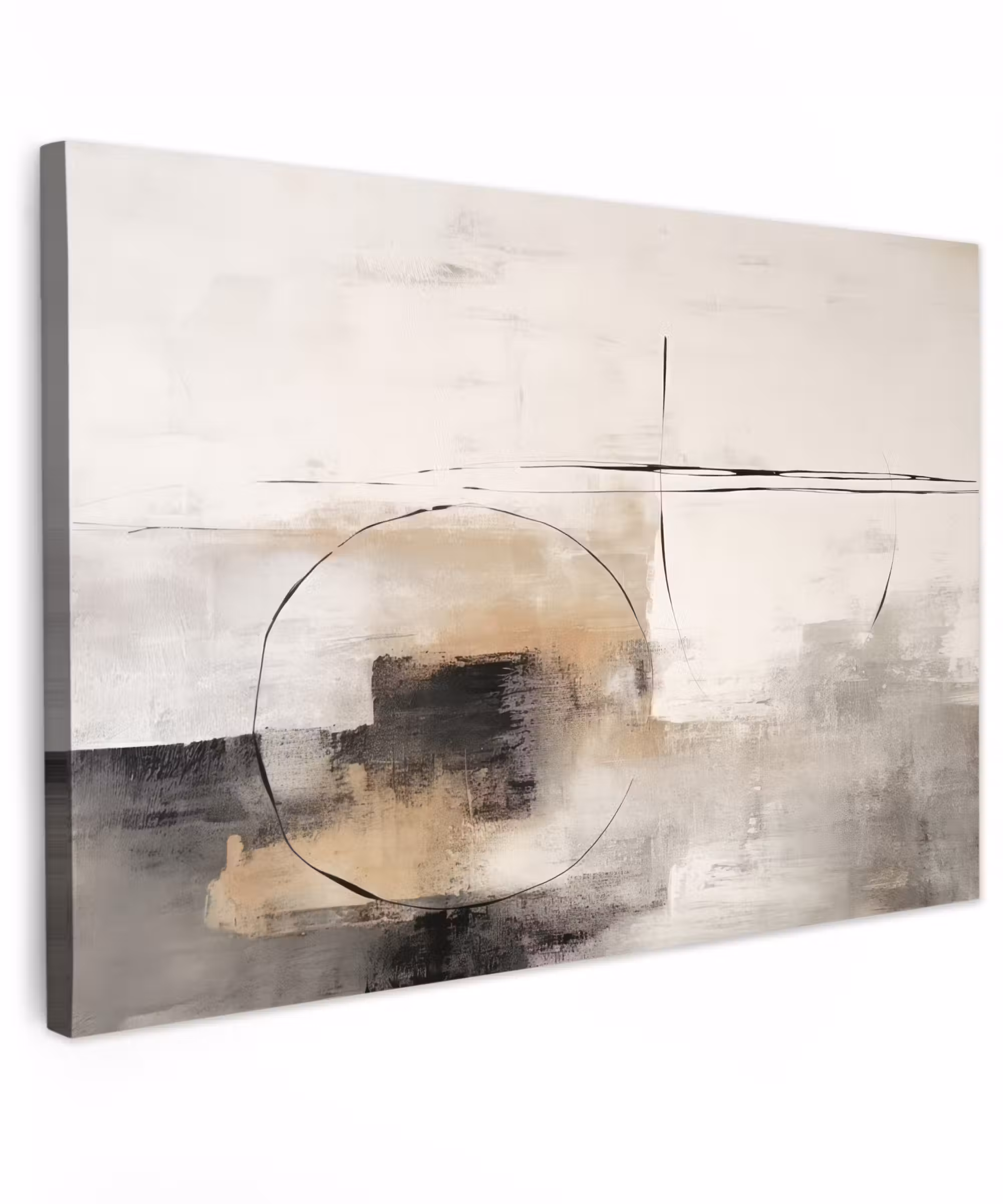 Canvas schilderij - Kunst - Abstract - Grijs - Industrieel