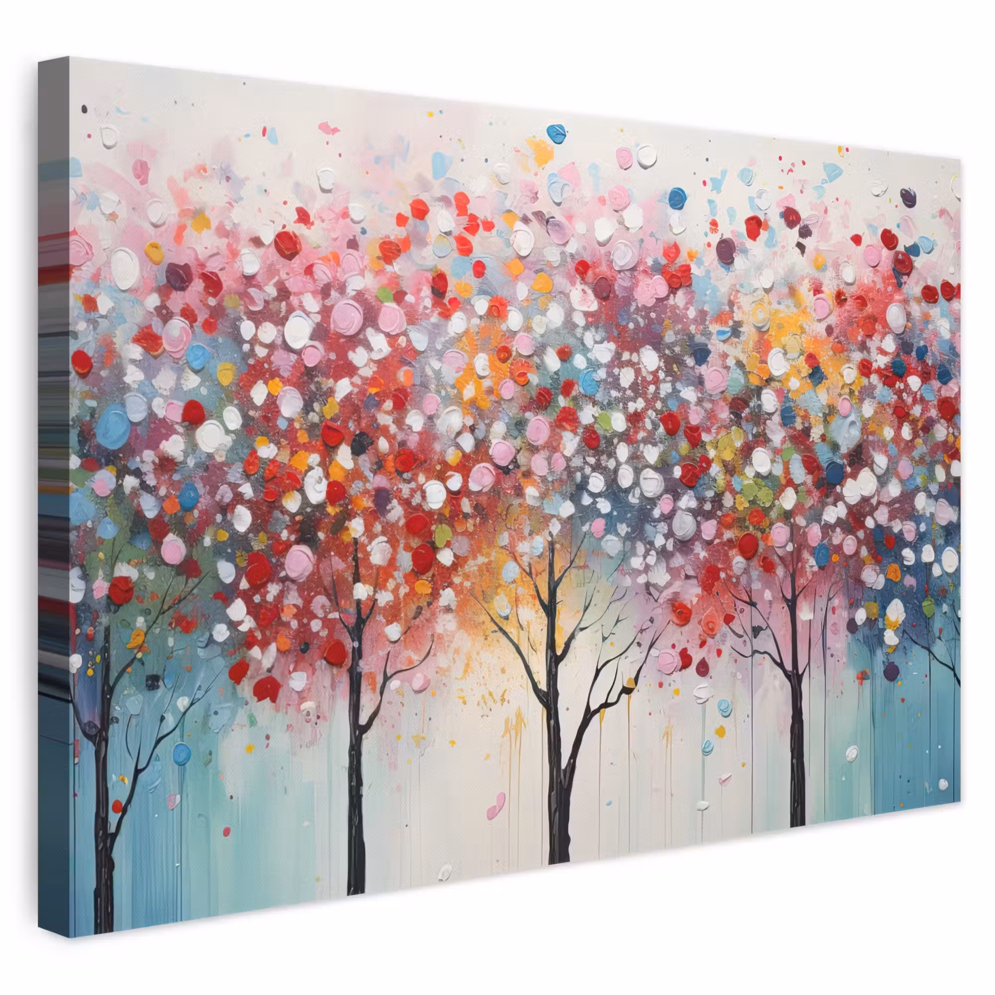 Canvas schilderij - Kunst - Bomen - Natuur - Acryl