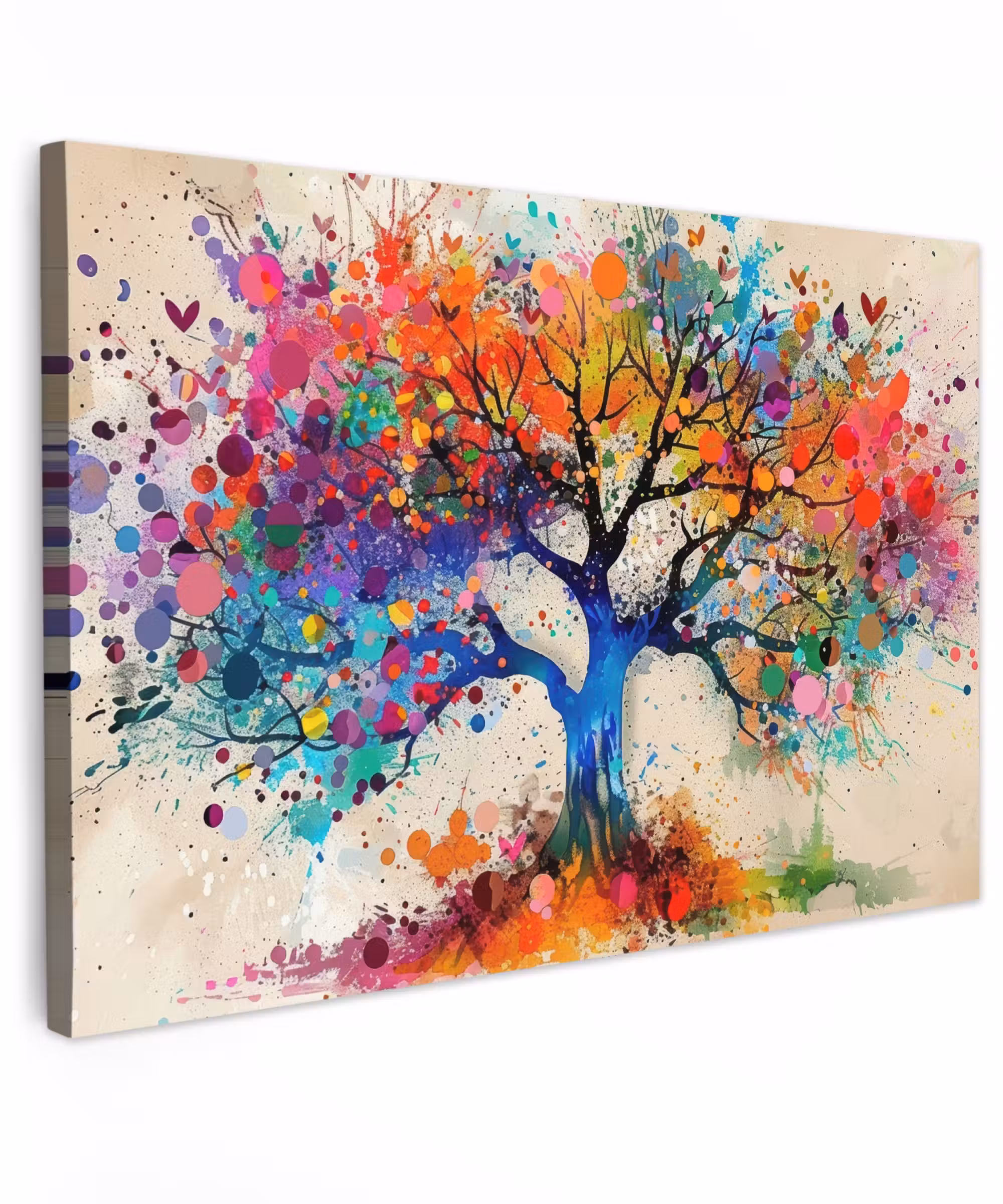 Canvas schilderij - Levensboom - Natuur - Kleurrijk - Boom