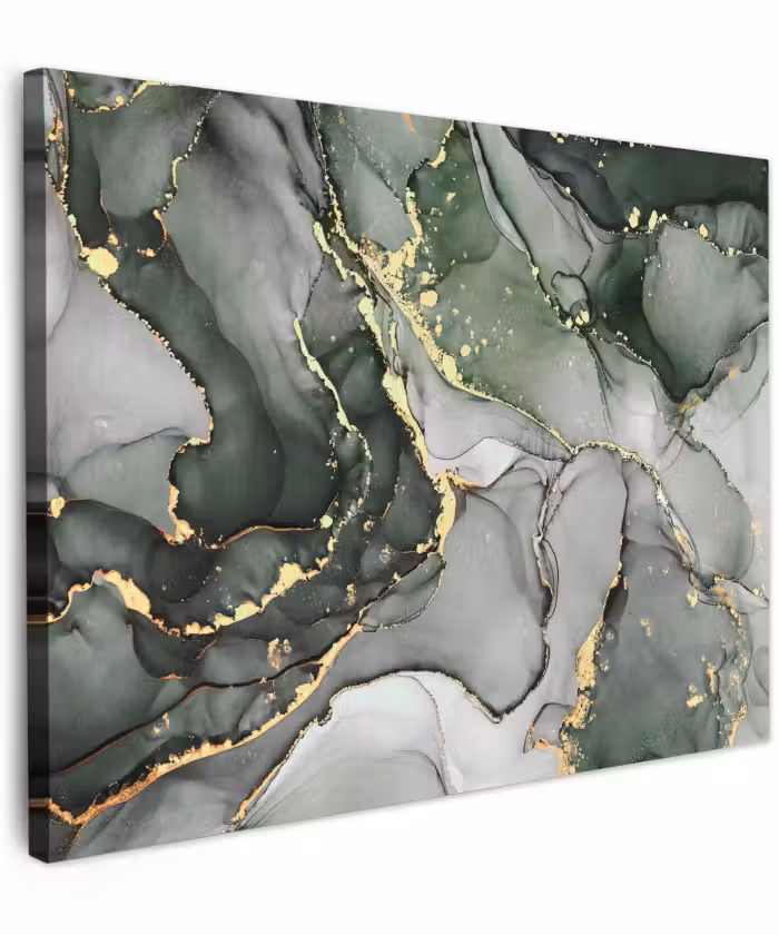 Canvas schilderij - Luxe - Marmer - Groen