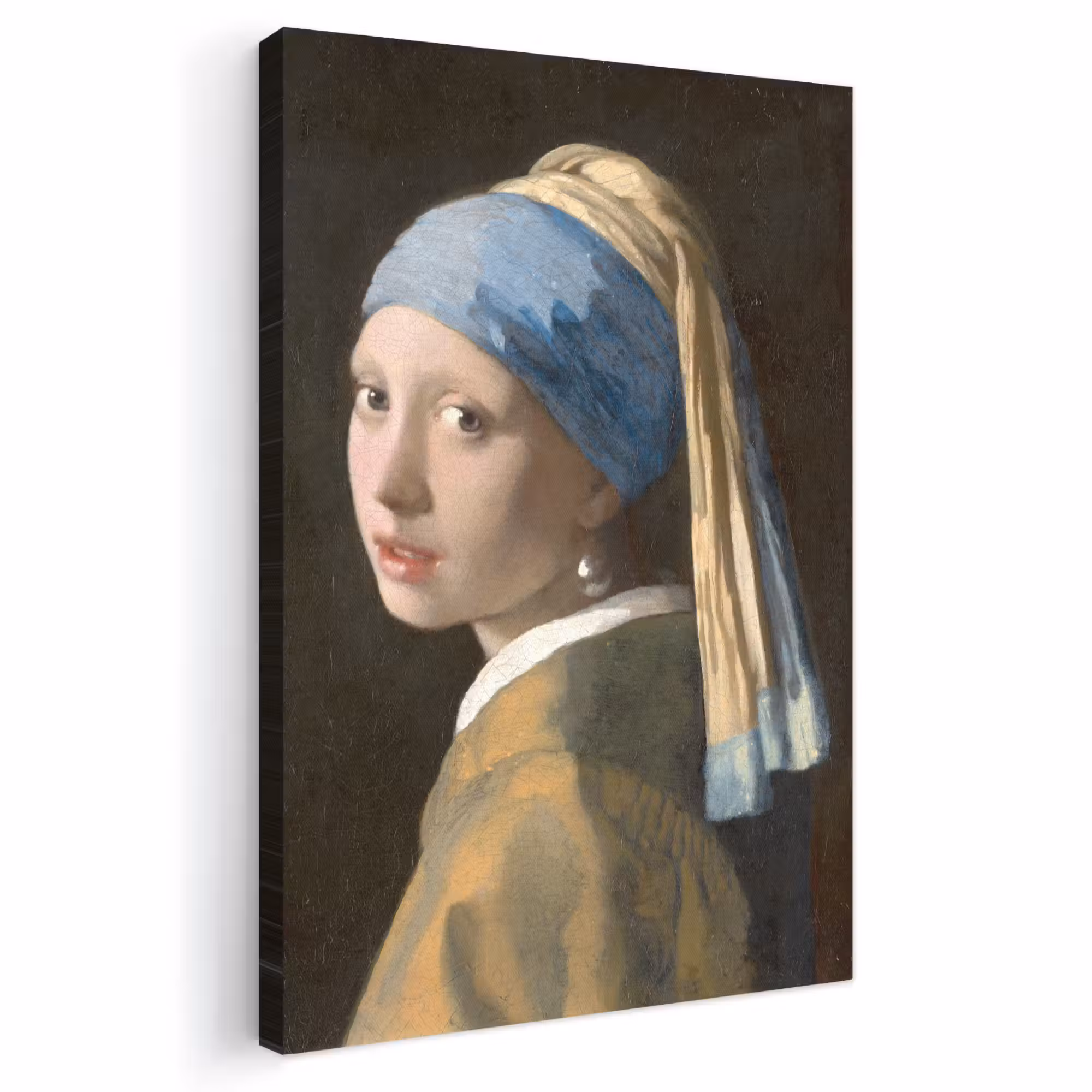 Canvas schilderij - Meisje met de Parel - Schilderij van Johannes Vermeer