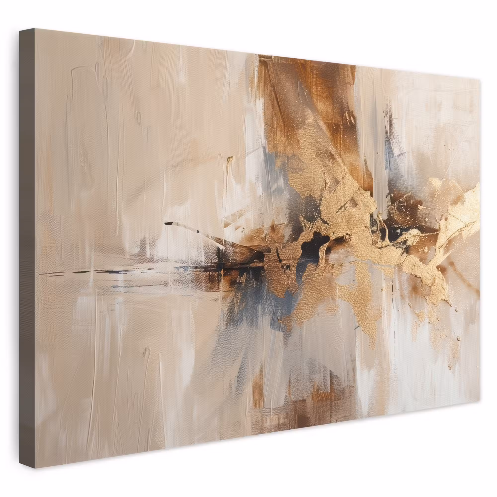 Canvas schilderij - Modern - Bruin - Abstract - Beige