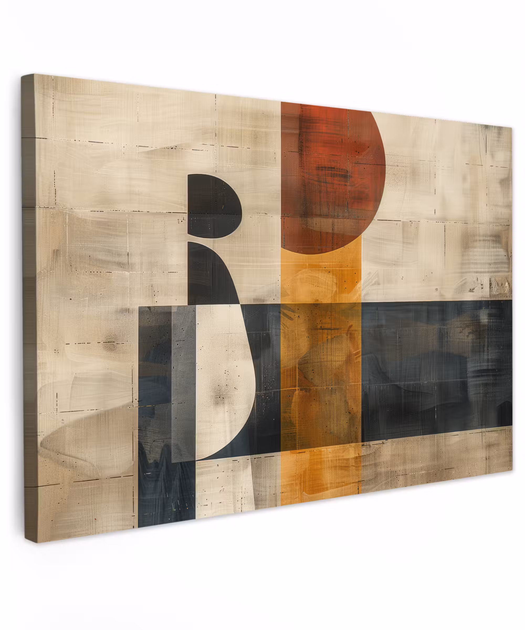 Canvas schilderij - Modern - Kunst - Beige - Industrieel