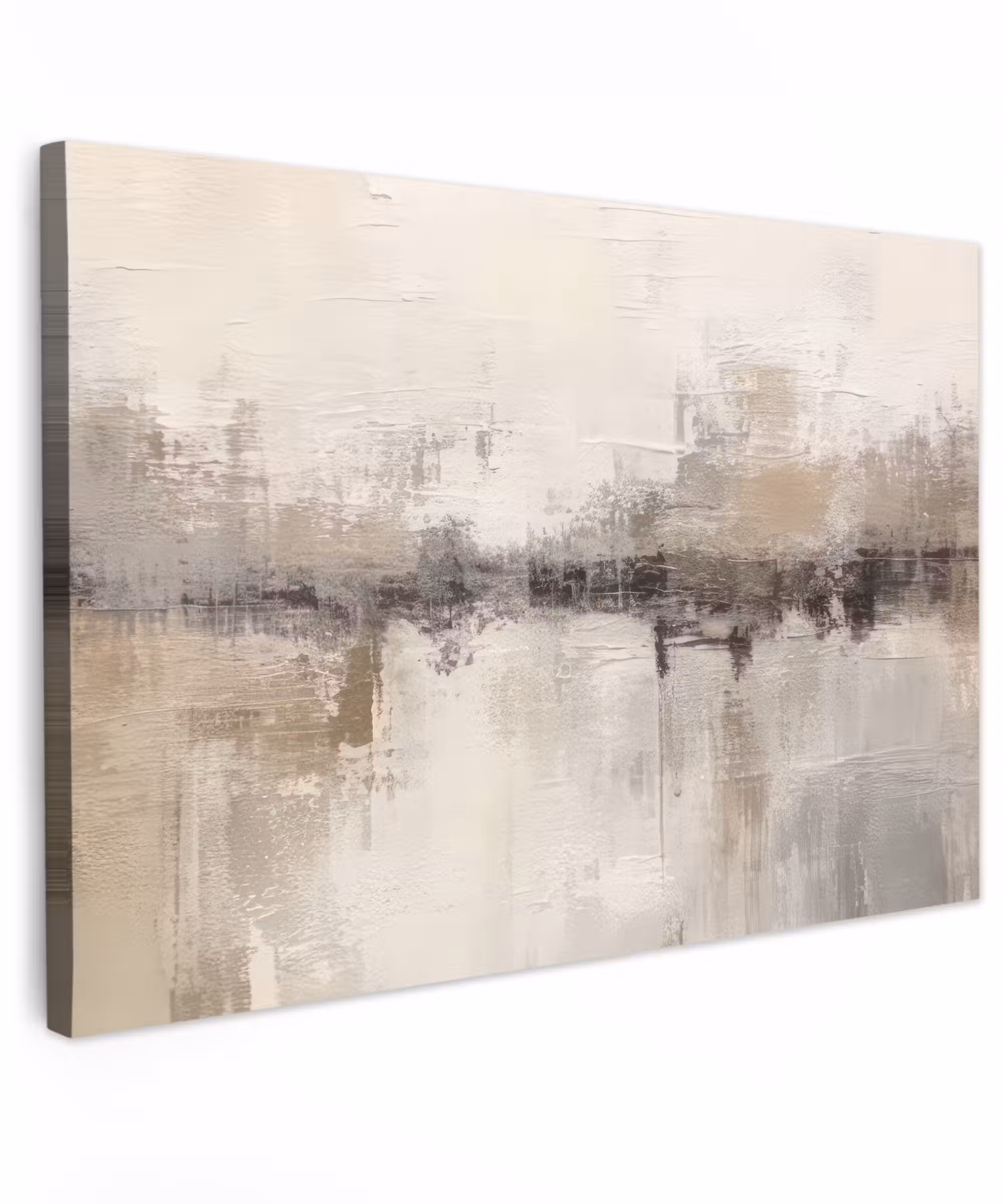 Canvas schilderij - Moderne kunst - Abstract - Beige