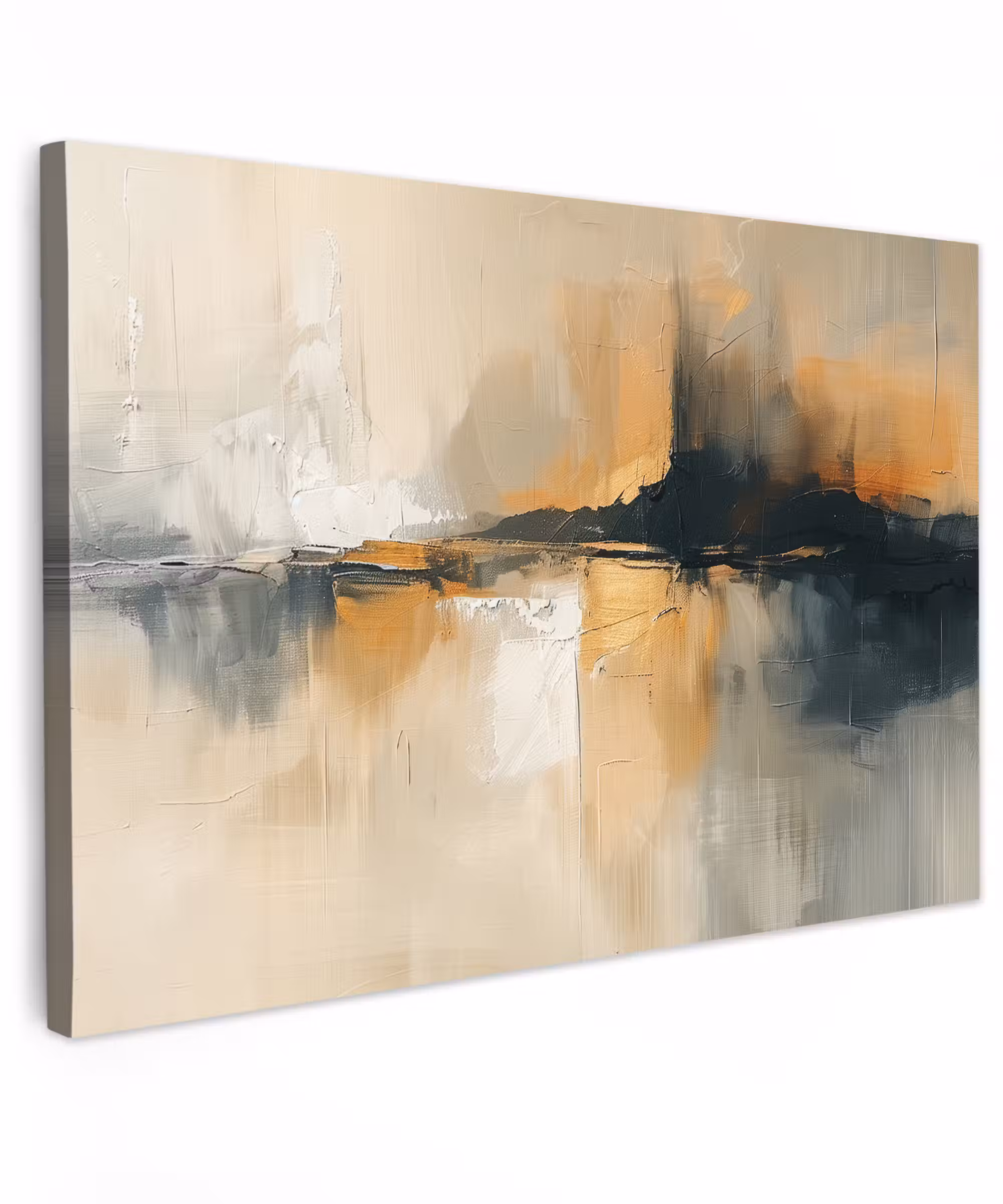 Canvas schilderij - Moderne kunst - Abstract - Zwart