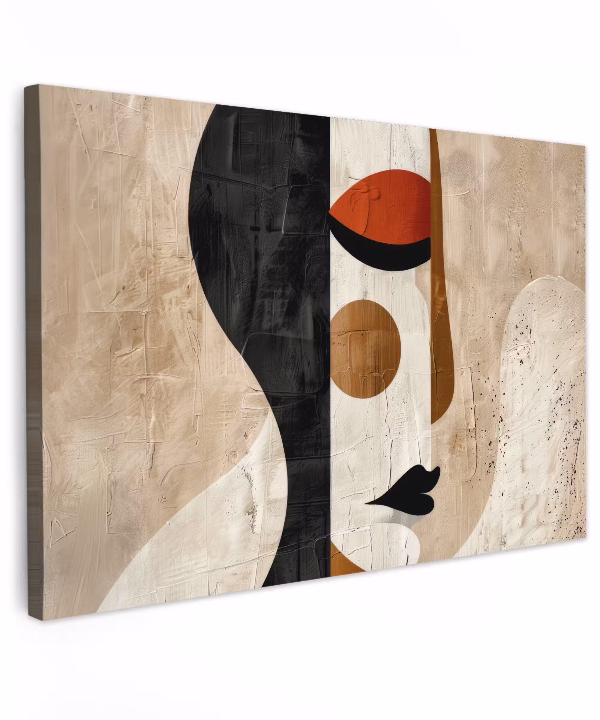 Canvas schilderij - Moderne kunst - Vrouw - Wit - Abstract