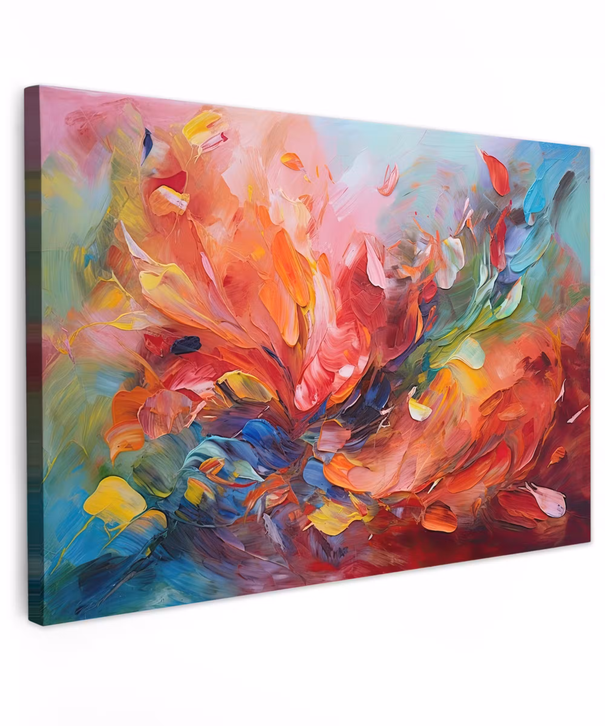 Canvas schilderij - Olieverf - Kunst - Abstract - Kleurrijk