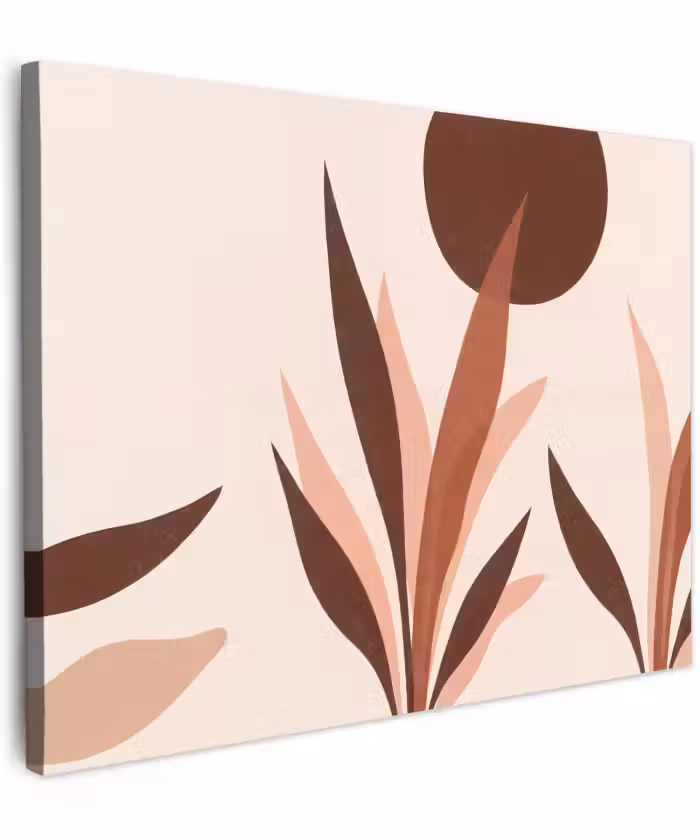 Canvas schilderij - Planten - Abstract - Natuur - Bruin