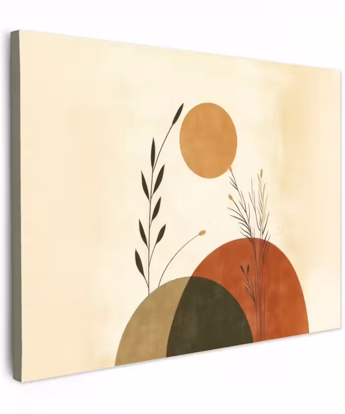Canvas schilderij - Planten - Abstract - Vormen
