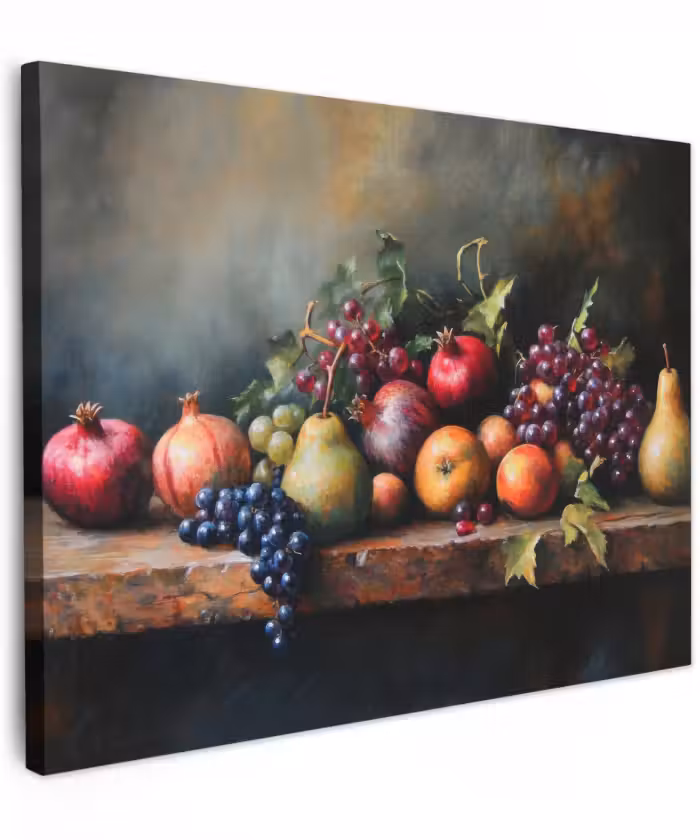 Canvas schilderij - Rustiek - Stilleven - Fruit