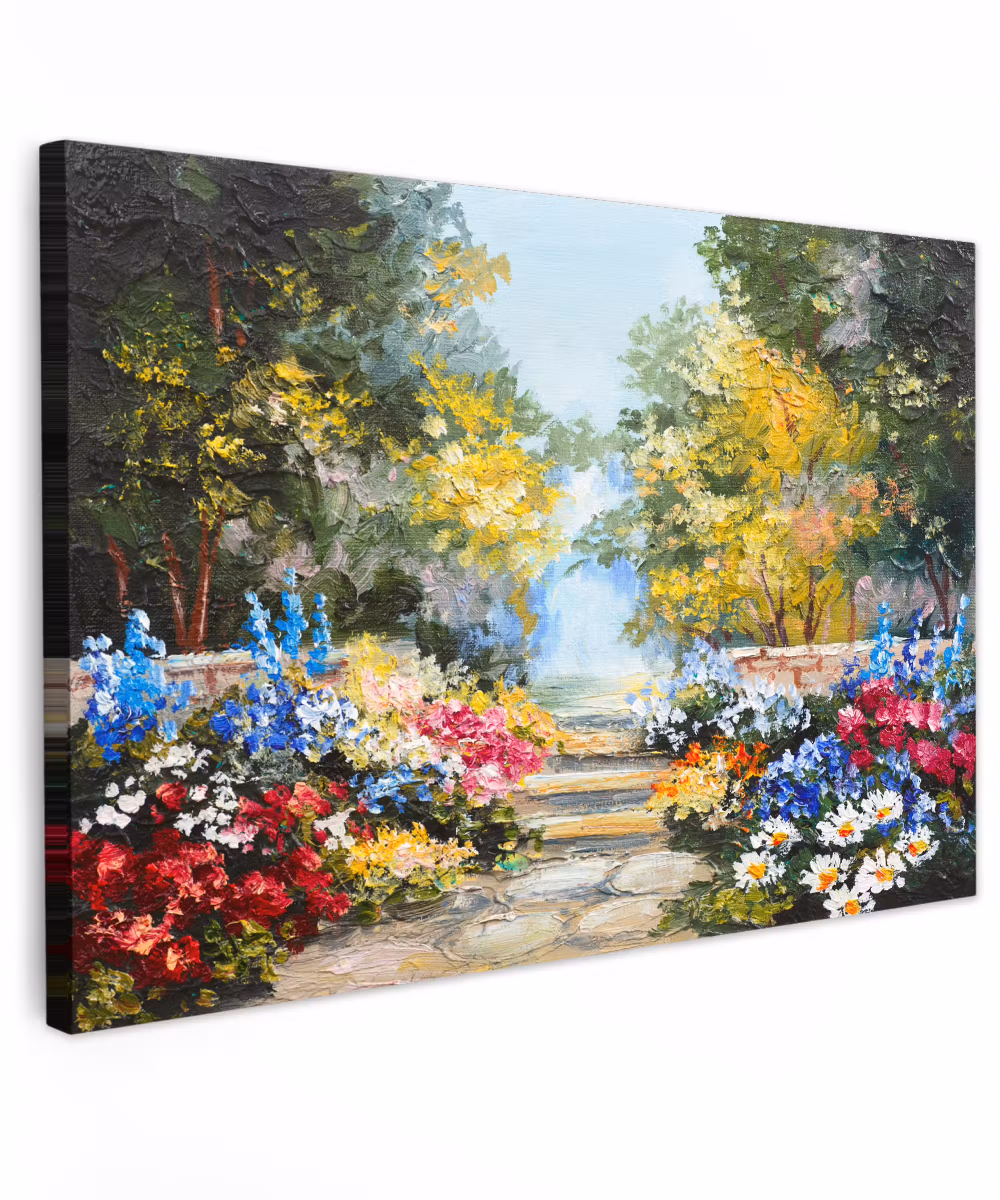 Canvas schilderij - Schilderij - Bloemen - Natuur - Olieverf