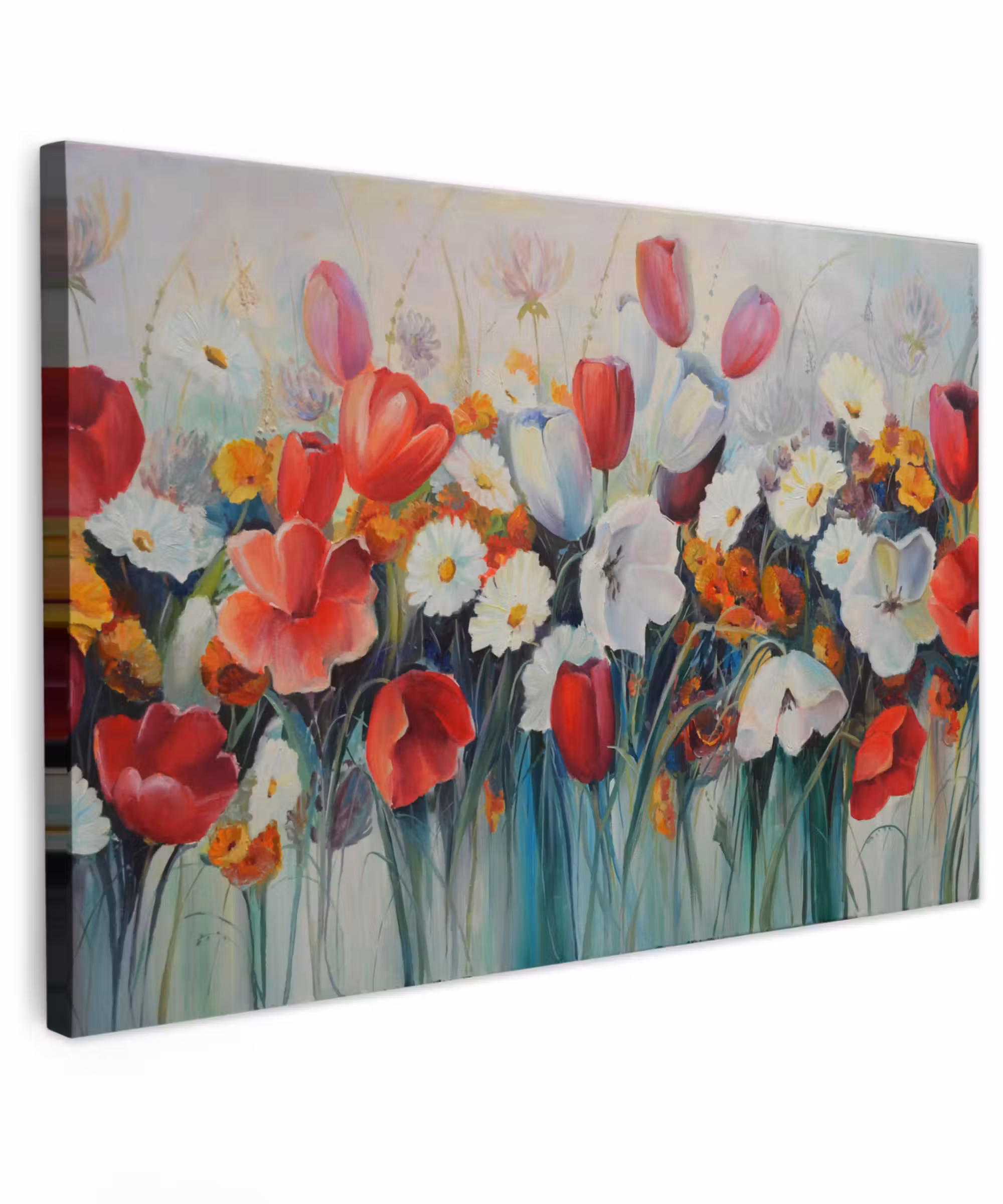 Canvas schilderij - Schilderij - Olieverf - Bloemen