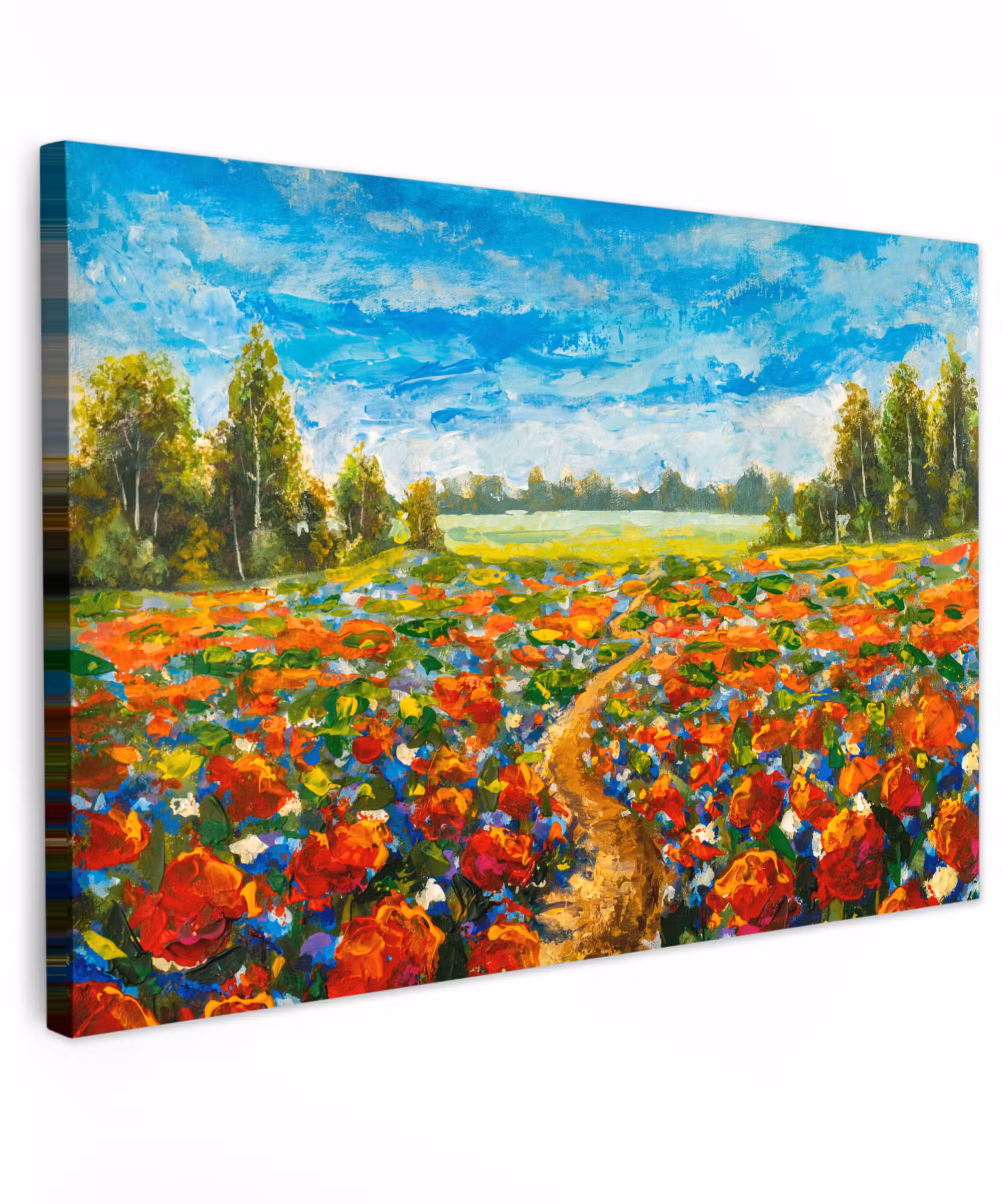 Canvas schilderij - Schilderij - Olieverf - Bloemen - Natuur