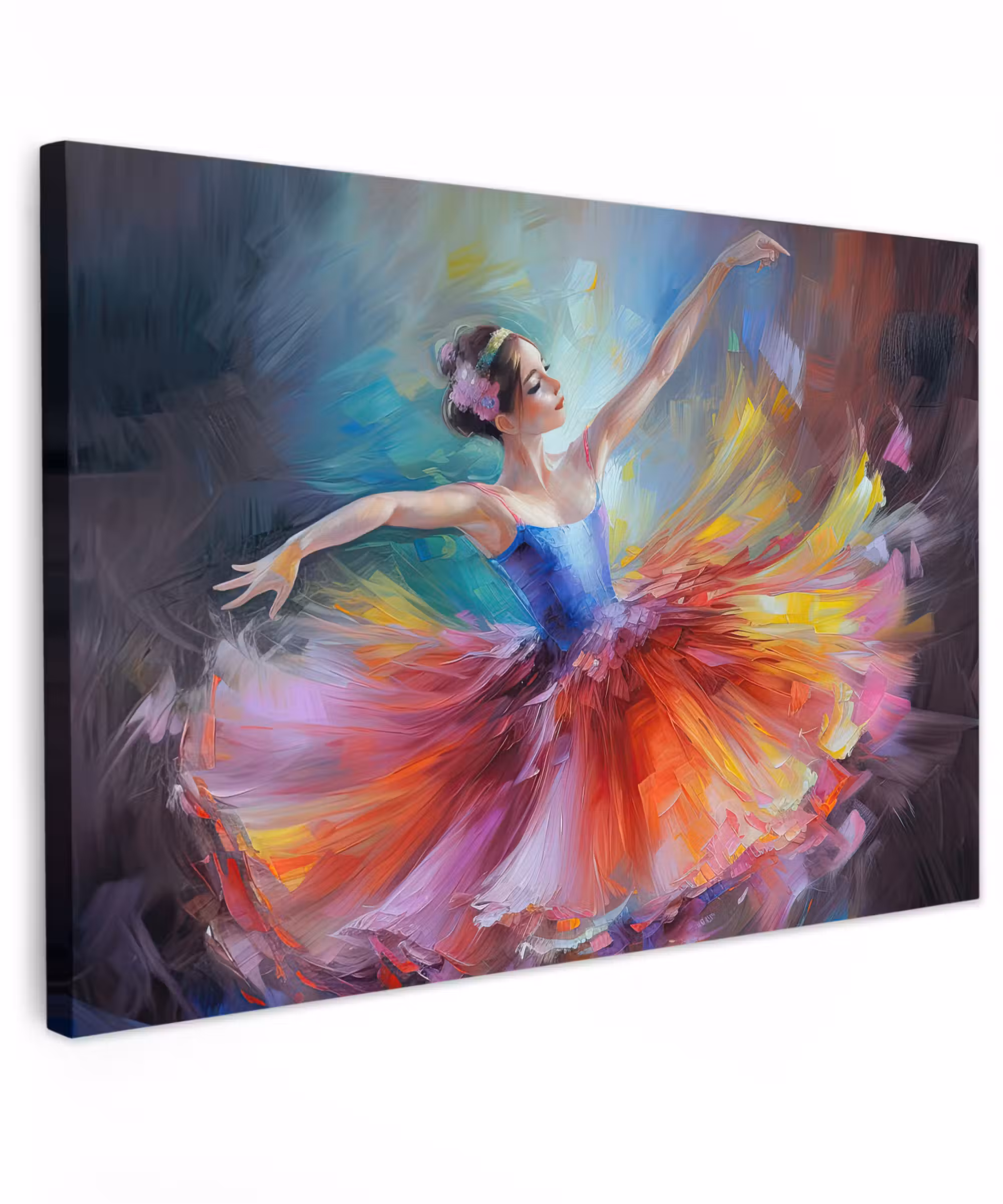Canvas schilderij - Schilderij - Olieverf - Dans - Ballerina