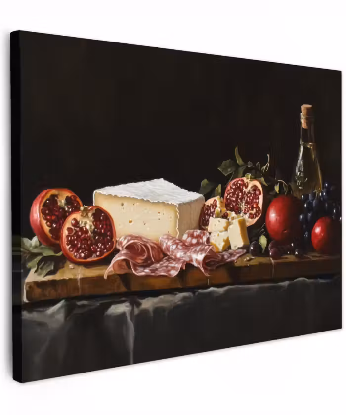 Canvas schilderij - Stilleven - Vintage - Borrelplank