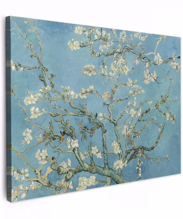 Canvas schilderij - Van Gogh - Amandelbloesem - Oude meesters - Kunst - Vintage