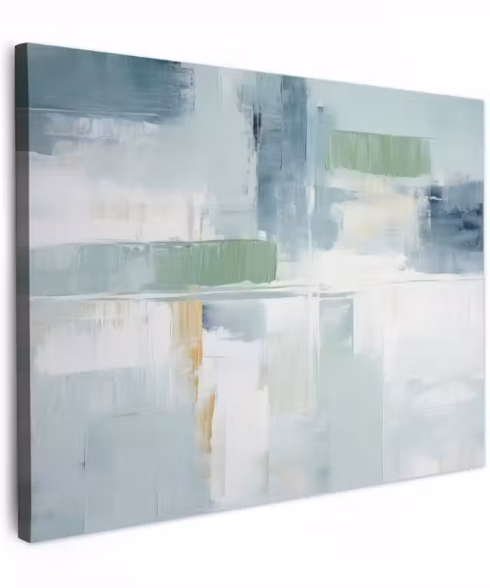 Canvas schilderij - Verf - Moderne kunst - Abstract - Grijs