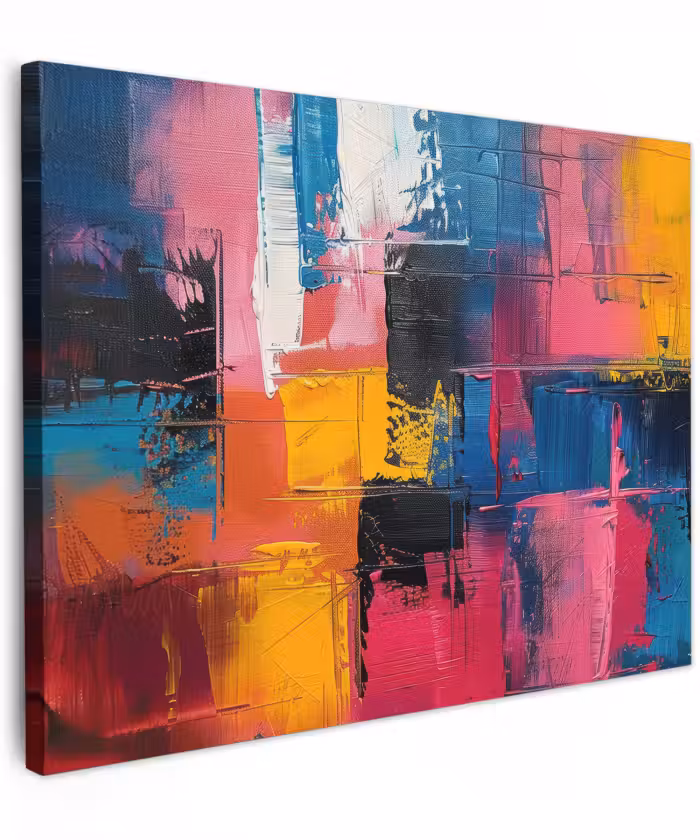 Canvas schilderij - Verflook - Kunst - Modern - Abstract