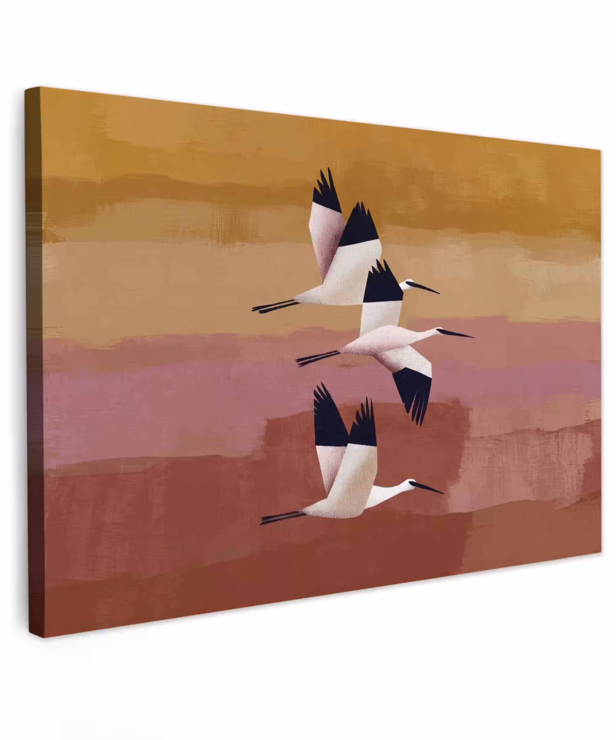 Canvas schilderij - Vogels - Snavel - Abstract