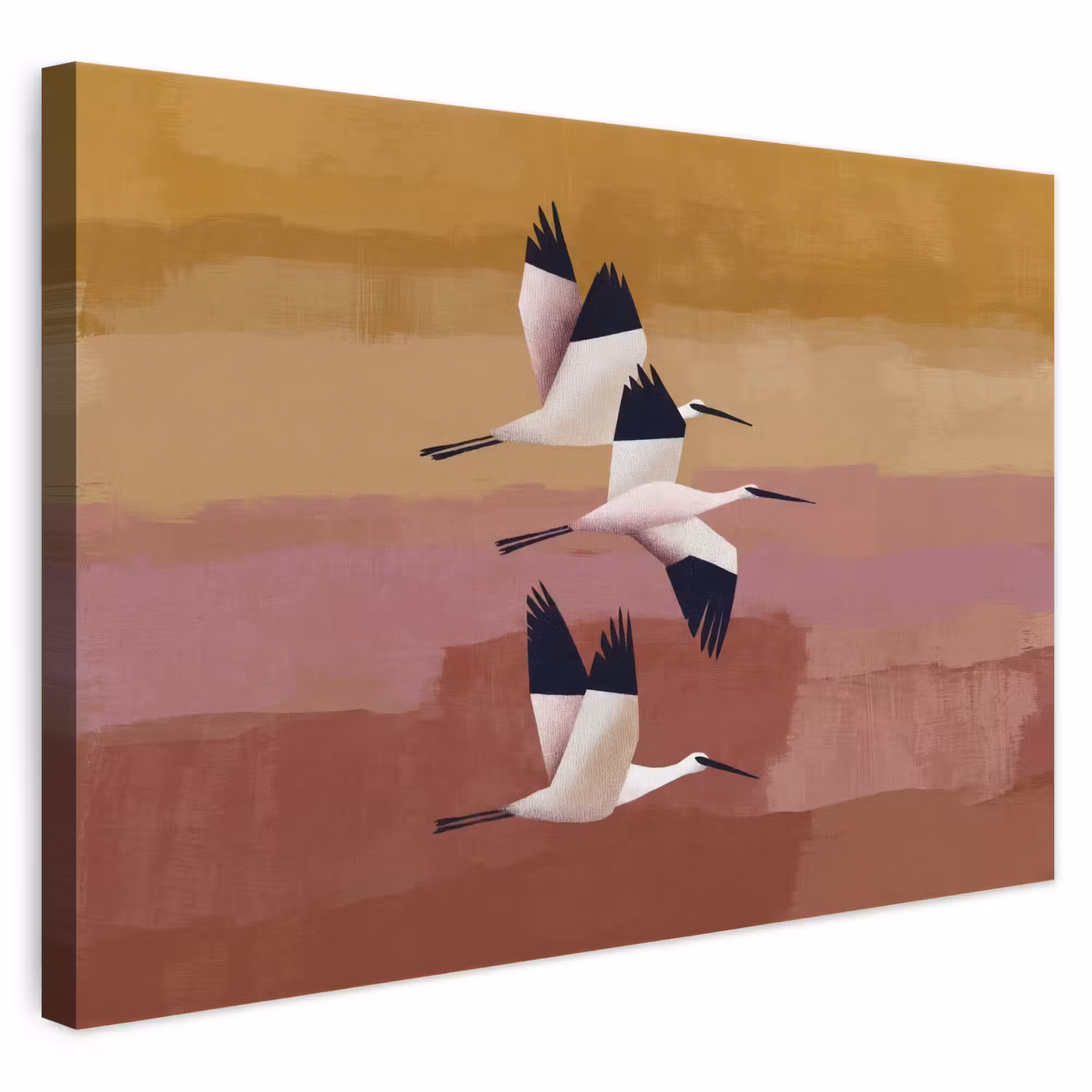 Canvas schilderij - Vogels - Snavel - Abstract