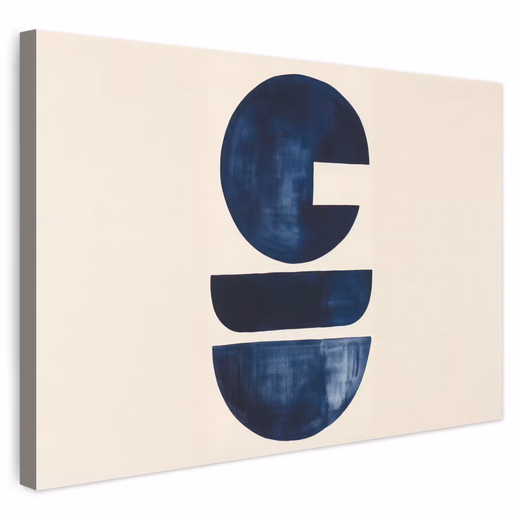 Canvas schilderij - Vormen - Blauw - Abstract