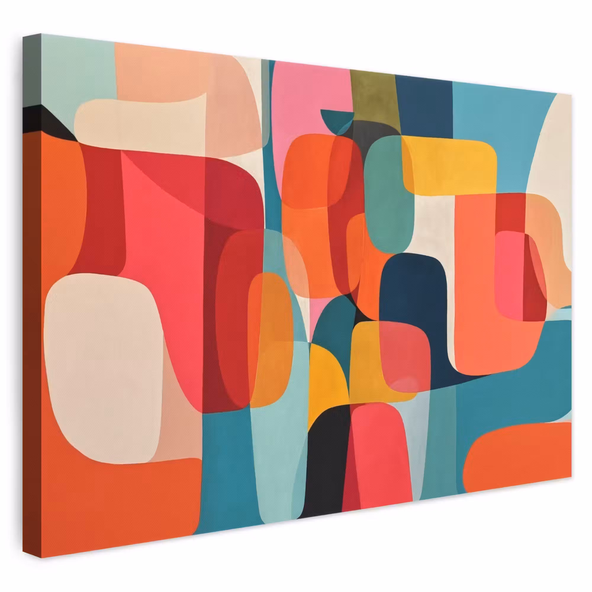 Canvas schilderij - Vormen - Kleurrijk - Abstract - Vlakken