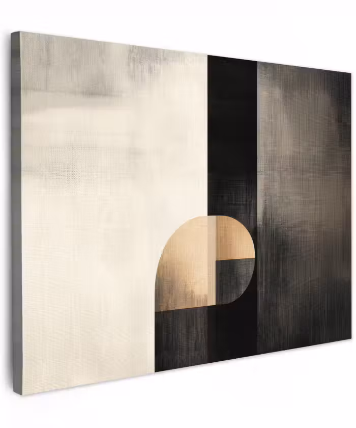 Canvas schilderij - Vormen - Modern - Zwart
