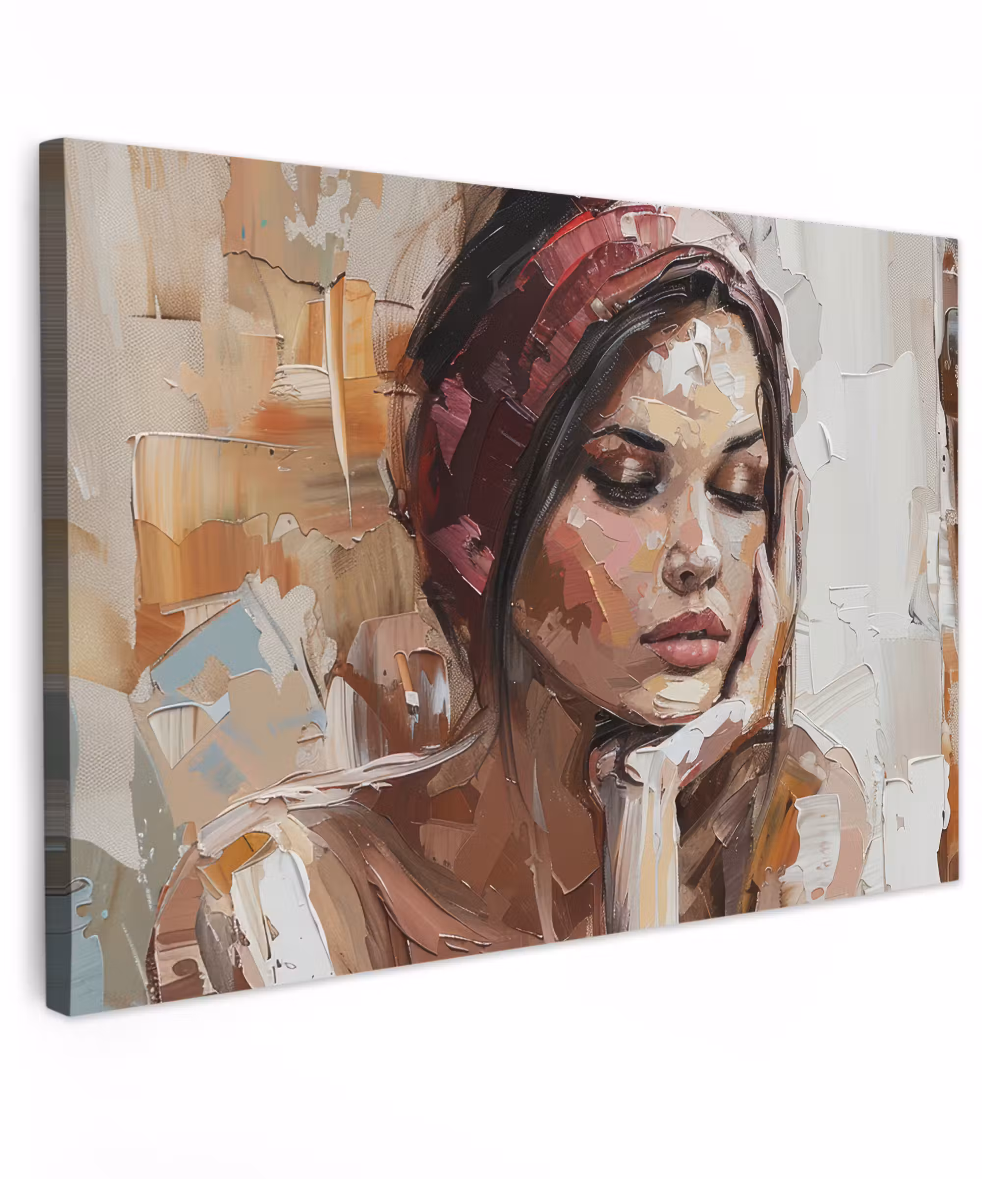 Canvas schilderij - Vrouw - Verflook - Portret - Modern