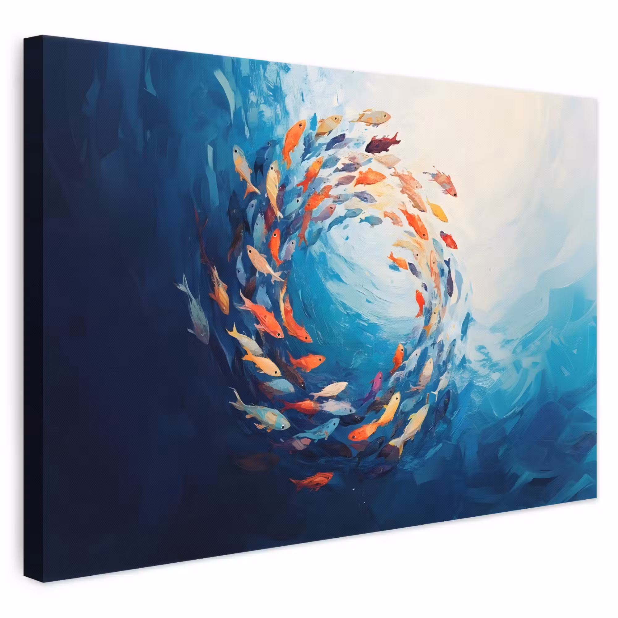 Canvas schilderij - Zee - Vissen - Kleurrijk - Dynamisch