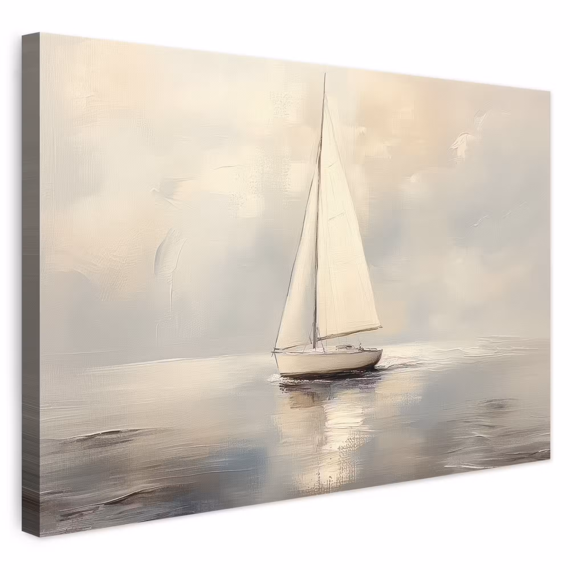 Canvas schilderij - Zeilschip - Zee - Bewolkt