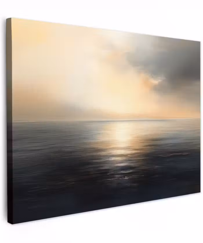 Canvas schilderij - Zon - Horizon - Zee