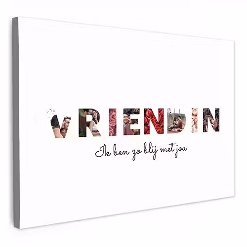 Canvas - Vriendin - Lettercollage