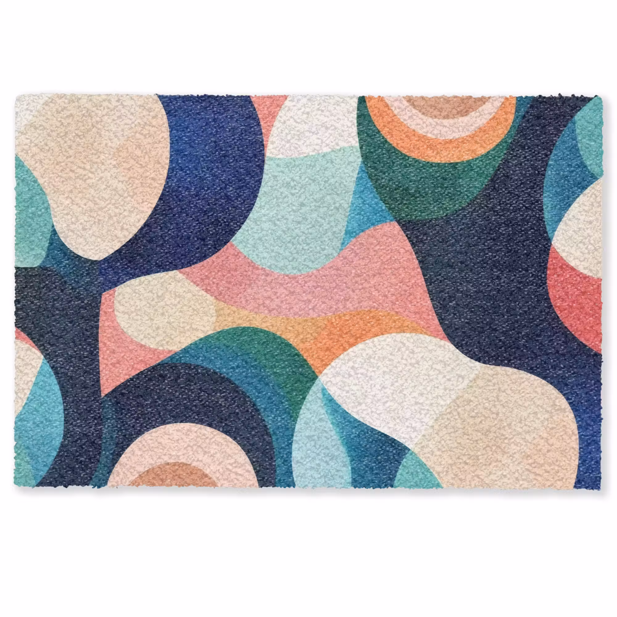 Deurmat - Abstract - Blauw - Roze