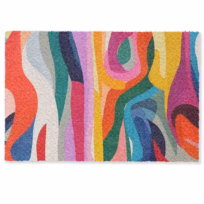 Deurmat - Abstract - Kleurrijk - Golven - Lijnen