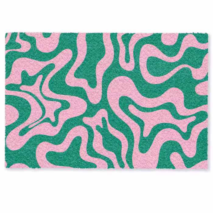 Deurmat - Abstract - Patroon - Groen - Roze - Kleurrijk