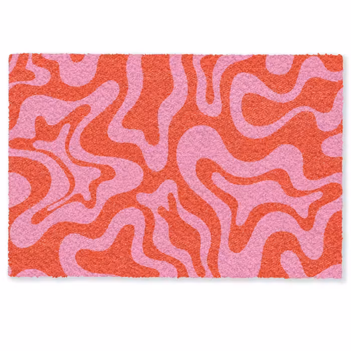 Deurmat - Abstract - Patroon - Rood - Roze - Minimalistisch