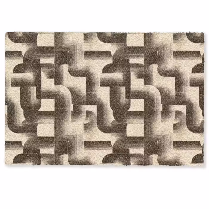 Deurmat - Abstract - Retro - Zwart