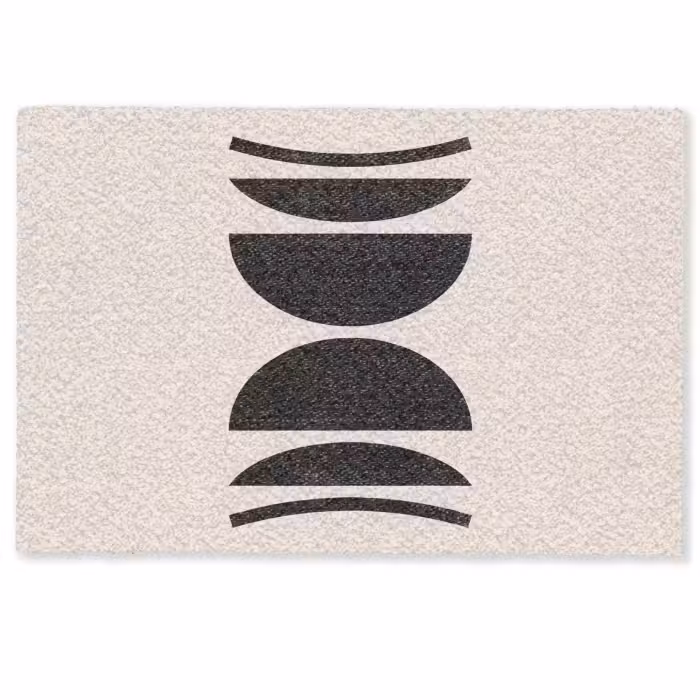 Deurmat - Abstract - Vormen - Zwart