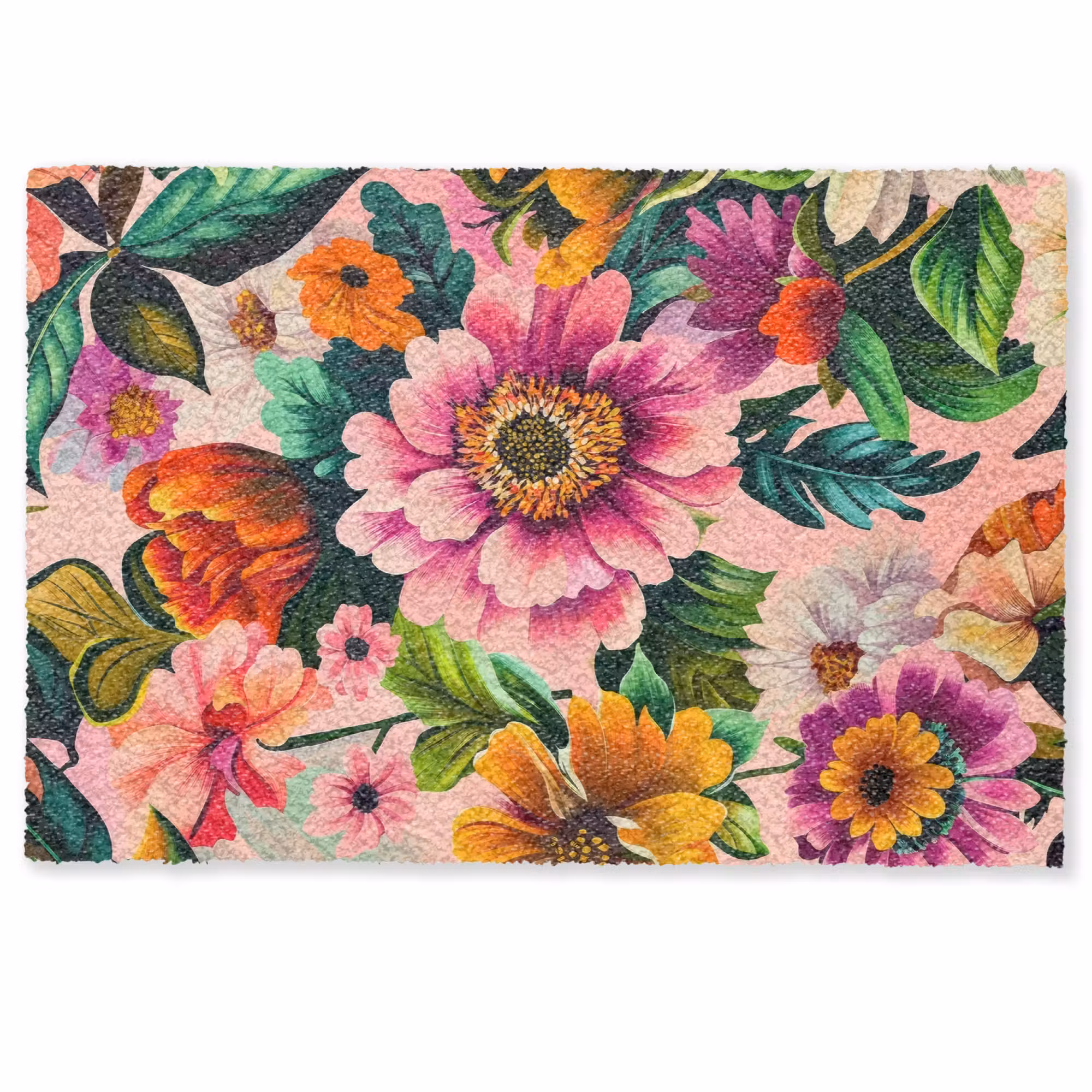 Deurmat - Bloemen - Kleurrijk - Roze