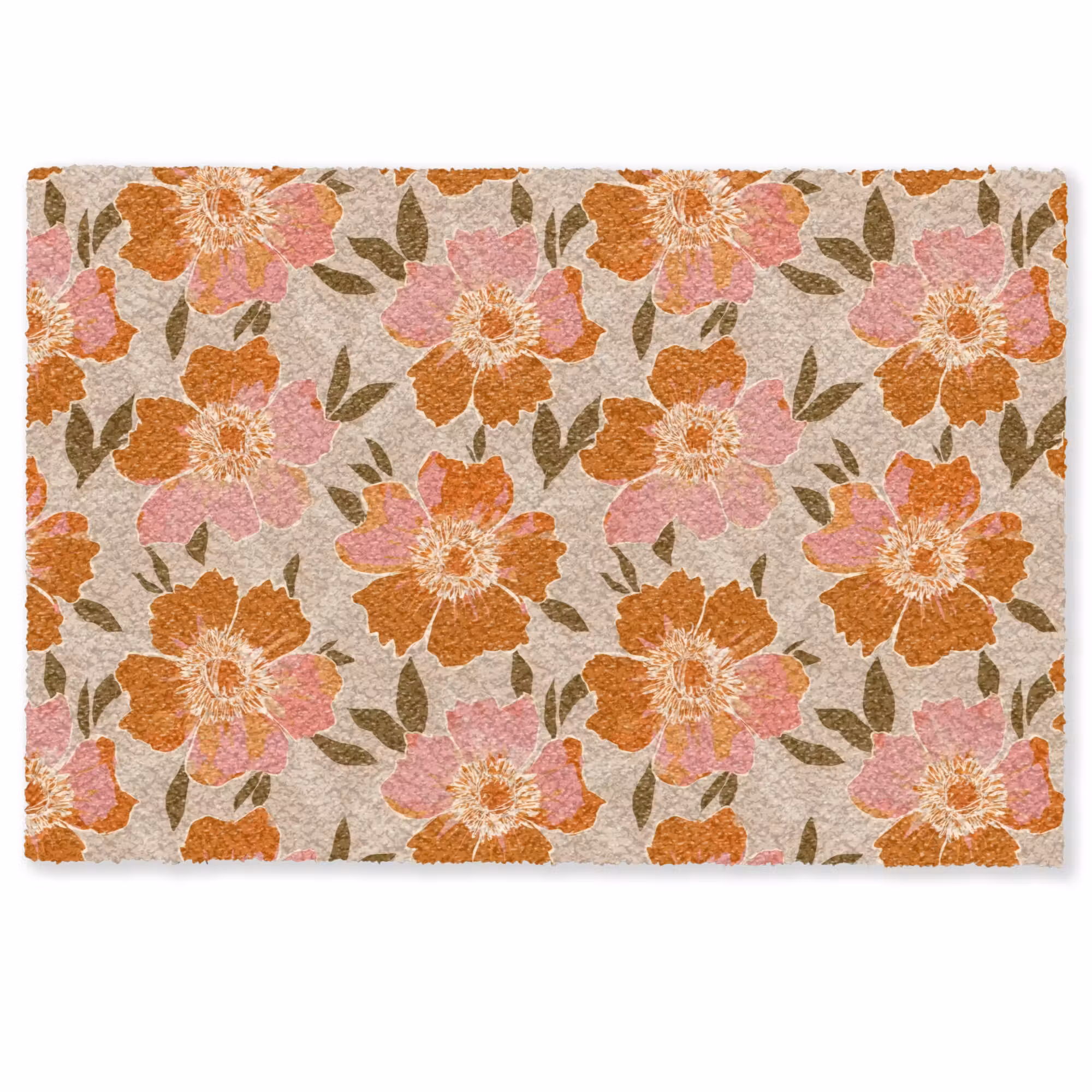 Deurmat - Bloemen - Motief - Retro