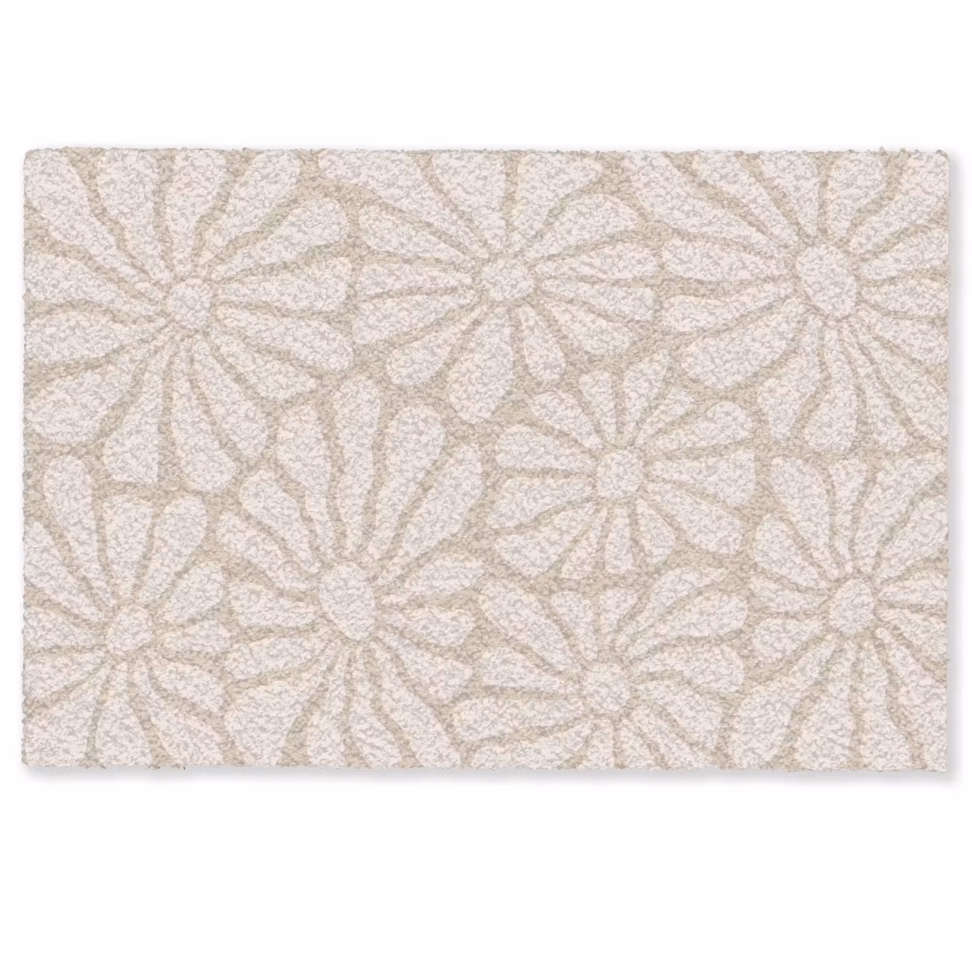 Deurmat - Bloemen - Print - Beige - Bruin - Minimalistisch